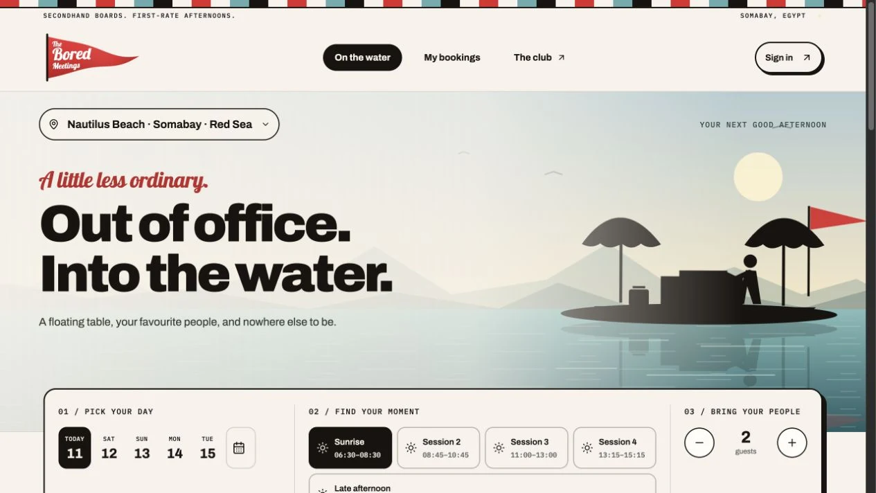 The Bored Meetings website