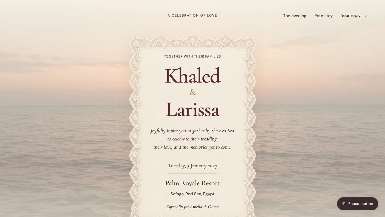 The Wedding Invitation website